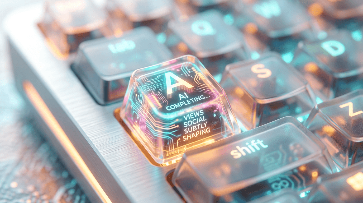 AI Auto-Complete Subtly Shapes Views on Social Issues