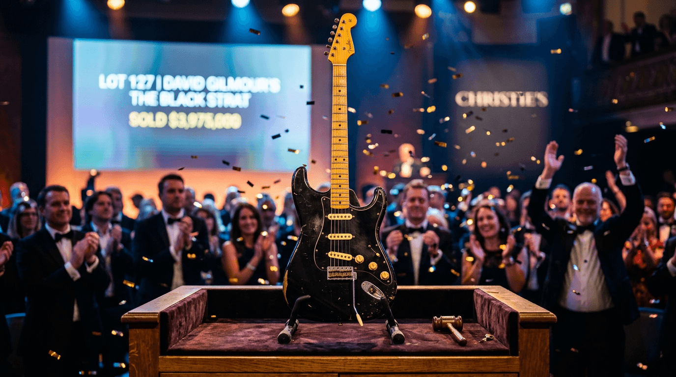 David Gilmour's Black Strat Sells for Record $14.55 Million