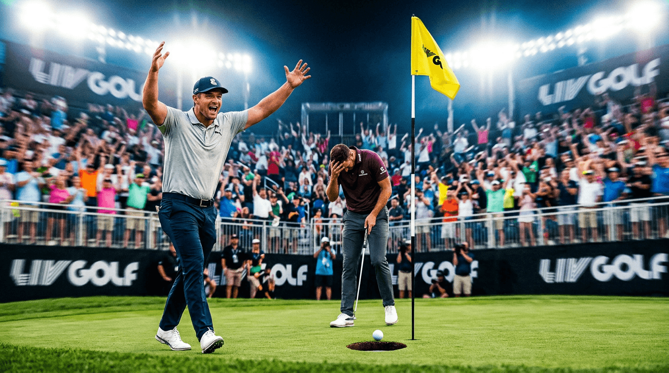 DeChambeau Wins Playoff as Foe Misses 2-Footer at LIV Golf