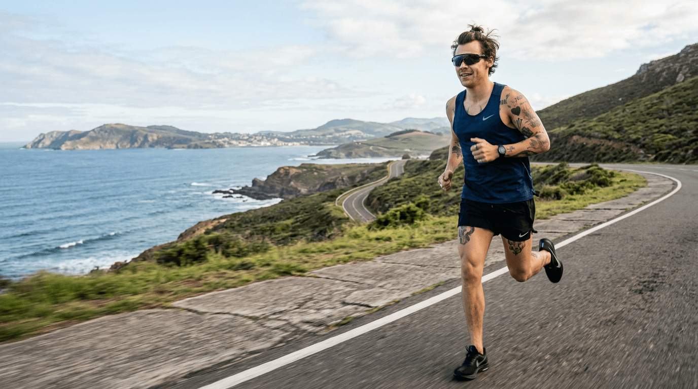 Harry Styles' Running Essentials: Nike & Oakley Fuel His Marathons