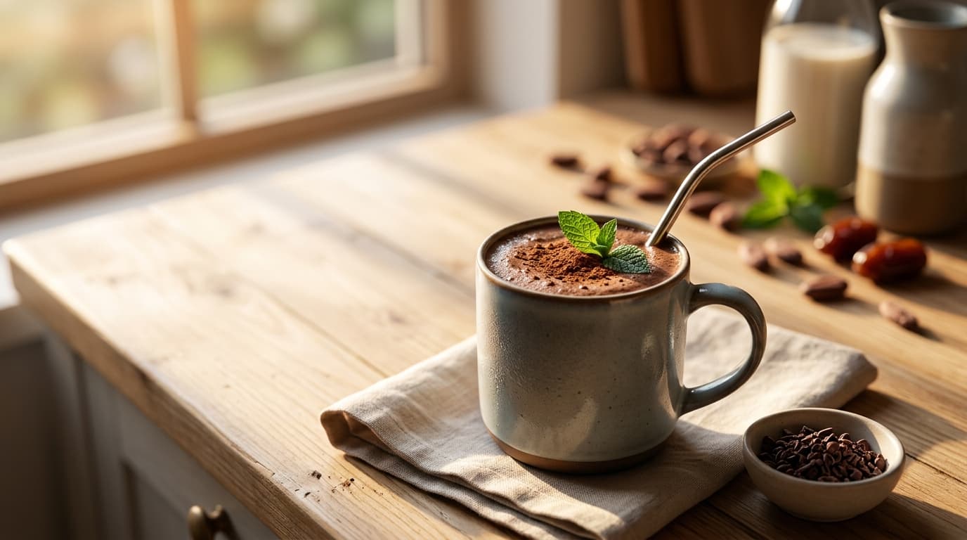 Healthy Zero-Added-Sugar Chocolate Shake for Sweet Cravings