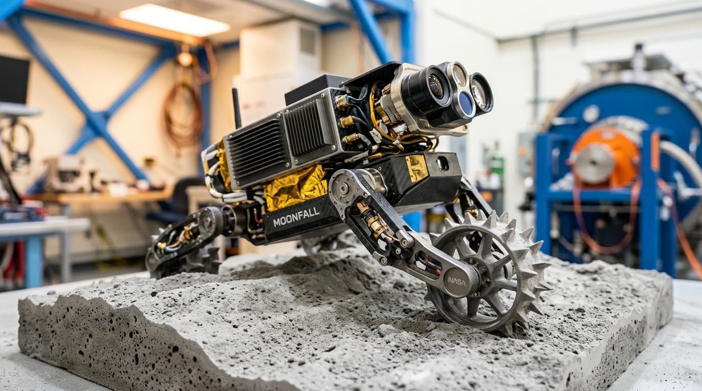 NASA's MoonFall Drones to Scout Lunar South Pole in 2025