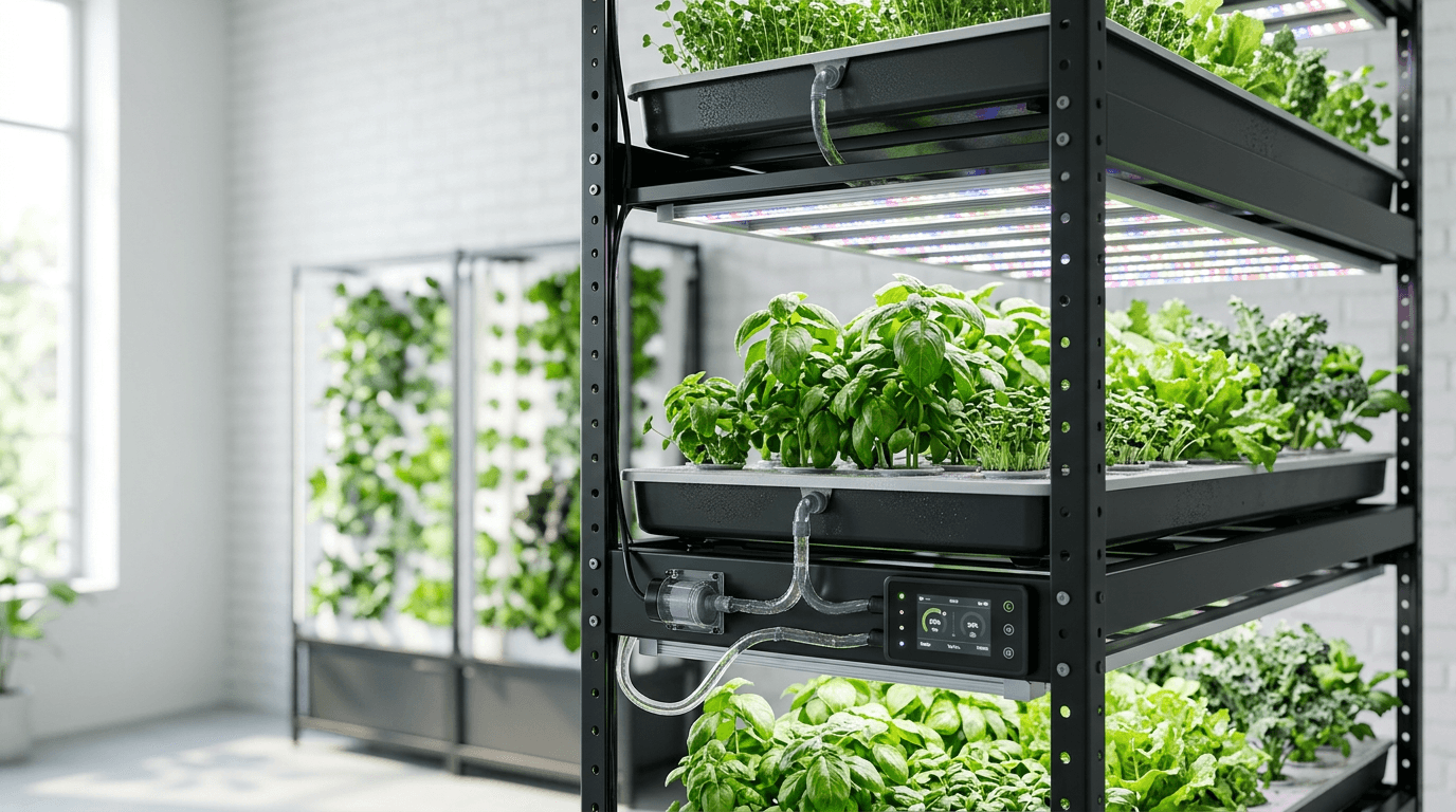 Rack-Mount Hydroponics: Smart Vertical Farming Tech