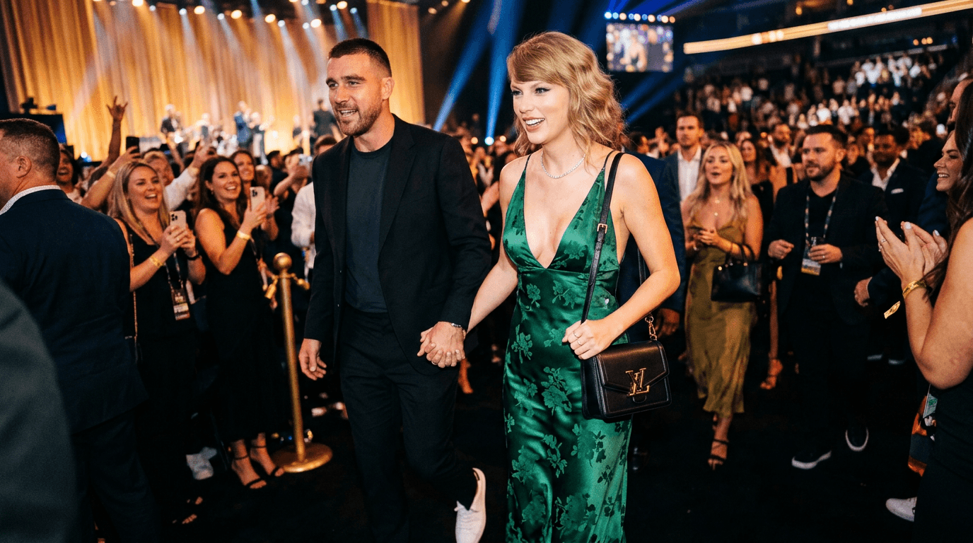 Taylor Swift's $2,000 Bag & Plunging Dress for Travis Kelce