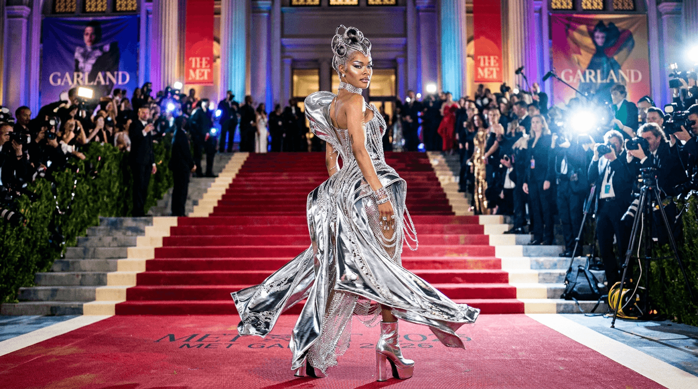 Teyana Taylor Stuns in Silver at 2026 Met Gala