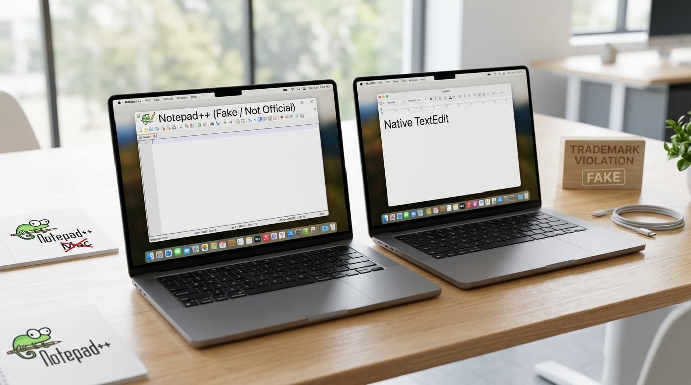 Trademark Violation: Fake Notepad++ for Mac Exposed