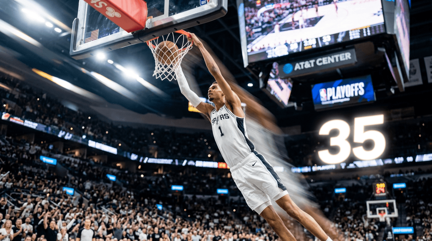 Wemby Tops Duncan with 35 in Spurs Playoff Debut