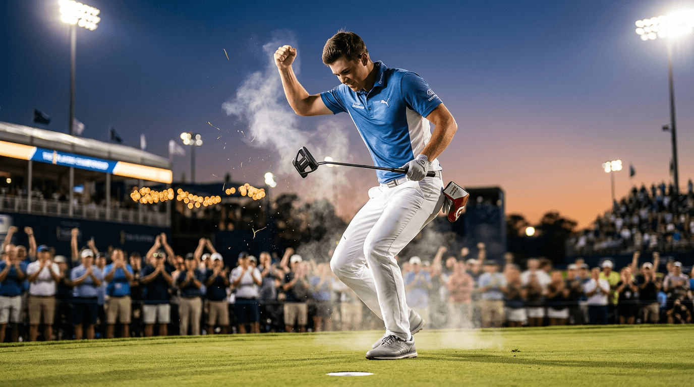 Young Birdies 17, Wins Players on Fitzpatrick Miss